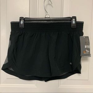 Champion Black & Gray  Running Shorts Attached Brief Sz M/M
